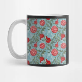 Pomegranate garden on sky blue Mug